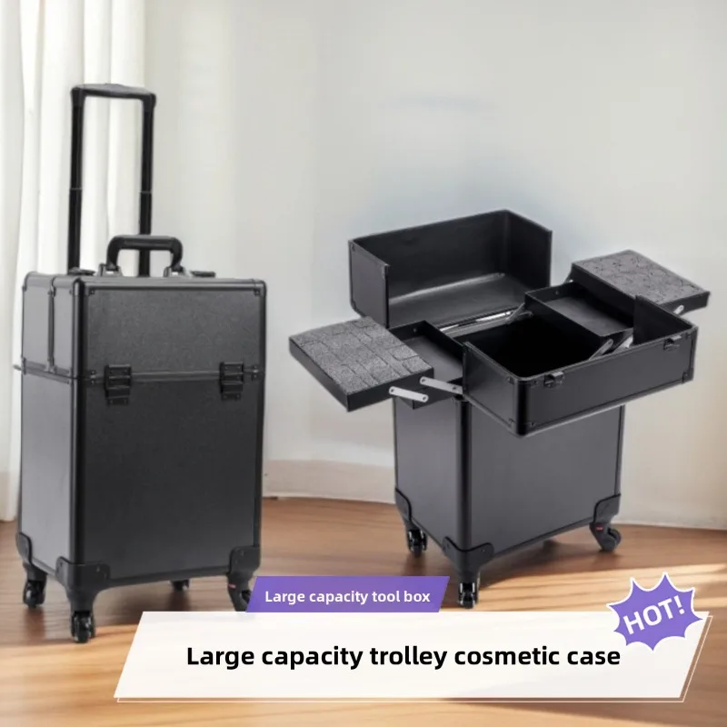 Luggage - Rollende cosmetische bagageorganizer met grote capaciteit,