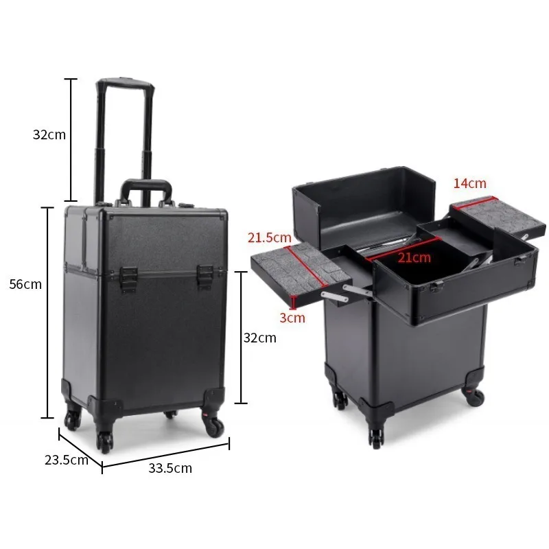 Rollende cosmetische bagageorg - Luggage recensie en prijs